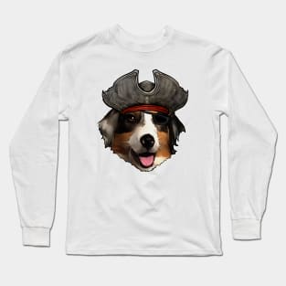 Australian Shepherd Pirate Long Sleeve T-Shirt